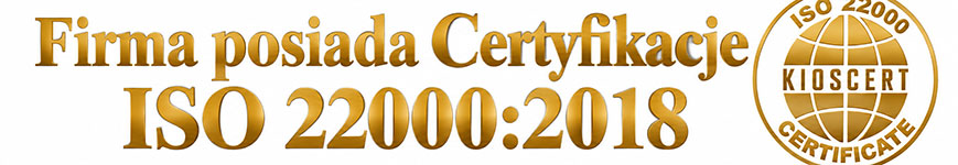 TakFoods certyfikat ISO  22000:18